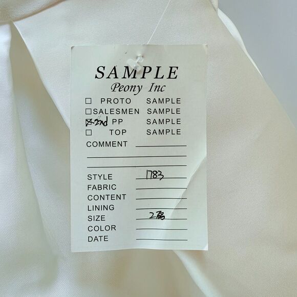 NWT RARE Hutch Birdie High-Low Crepe & Taffeta Strappy Gown in White Size 2 - Picture 9 of 13